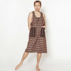 NWT $284 Ace & Jig Thelma Dress Size Small S Herringbone Brown and Black Print